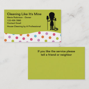 Trendy Stylische Reinigungsservice Business Cards Visitenkarte