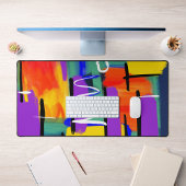 Trendy Stylish Abstrakte Kunstwerk Rainbow Schreibtischunterlage