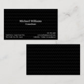 Trendy Stylish Black Geometric Muster Moderner Chi Visitenkarte (Vorne/Hinten)