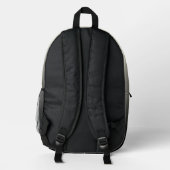 Trendy Stylish Black Gray Ombre Bedruckter Rucksack (Rückseite)