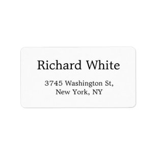 Trendy Stylish Black & White Schlicht Elegante Mod Adressaufkleber