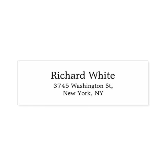 Trendy Stylish Black & White Schlicht Elegante Mod Permastempel (Design)