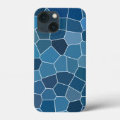 Trendy Stylish Blue Pattern Case-Mate iPhone Hülle (Rückseite)