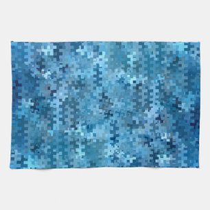 Trendy Stylish Blue Pattern Geschirrtuch