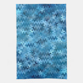 Trendy Stylish Blue Pattern Geschirrtuch (Vertikal)