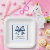 Trendy Stylish Bow Graduation Party Pappteller (Party)