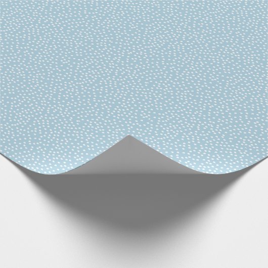 Trendy Stylish Boy Light Blue Polka Dot Geschenkpapier (Ecke)