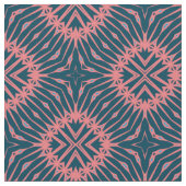 Trendy Stylish Chic Pink & Blue Geometric Muster Stoff (Nahaufnahme)