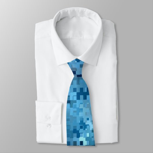 Trendy Stylish Cool Blue Pattern Krawatte (Gebunden)