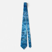 Trendy Stylish Cool Blue Pattern Krawatte (Vorderseite)