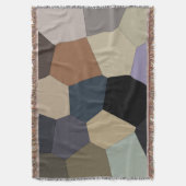 Trendy Stylish Earth Toned Cool Pattern Decke (Vorderseite Vertikal)