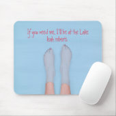 Trendy Stylish Girly Watercolor Niedlicher See Mousepad (Mit Mouse)