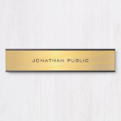 Trendy Stylish Glam Gold Moderne einfache Vorlage Türschild (Vorderseite )