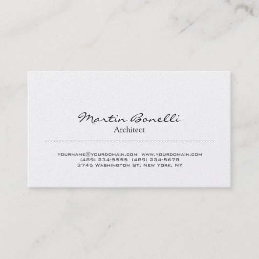 Trendy Stylish Gray Architect Business Card Visitenkarte (Vorderseite)