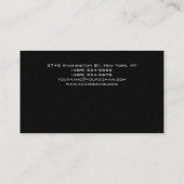 Trendy Stylish Gray Black Manager Business Card Visitenkarte (Rückseite)