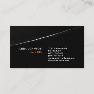 Trendy Stylish Gray Black Wave Business Card Visitenkarte