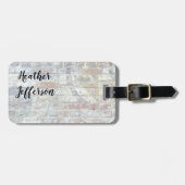 Trendy Stylish Gray Minimalistische Schlichte Wall Gepäckanhänger (Vorderseite horizontal)