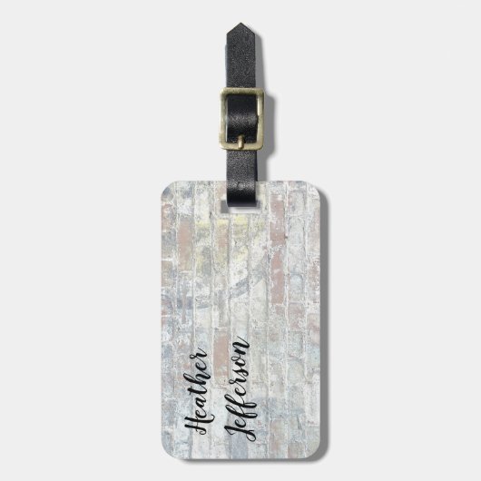 Trendy Stylish Gray Minimalistische Schlichte Wall Gepäckanhänger (Vorderseite vertikal)