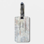 Trendy Stylish Gray Minimalistische Schlichte Wall Gepäckanhänger (Rückseite vertikal)