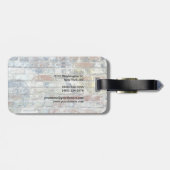 Trendy Stylish Gray Minimalistische Schlichte Wall Gepäckanhänger (Rückseite horizontal)