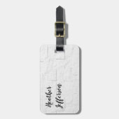 Trendy Stylish Gray Minimalistische Schlichte Wall Gepäckanhänger (Vorderseite vertikal)