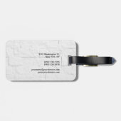 Trendy Stylish Gray Minimalistische Schlichte Wall Gepäckanhänger (Rückseite horizontal)