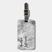 Trendy Stylish Gray Minimalistische Schlichte Wall Gepäckanhänger (Vorderseite vertikal)