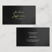 Trendy Stylish Gray Pattern Script Manager Visitenkarte (Vorne/Hinten)