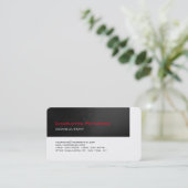 Trendy Stylish Gray Red White Consultant Manager Visitenkarte (Stehend Vorderseite)