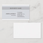 Trendy Stylish Gray Schlicht Modern Clean Chic Des Visitenkarte (Vorne/Hinten)