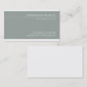 Trendy Stylish Green Minimalistisch Design Luxury  Visitenkarte (Vorne/Hinten)