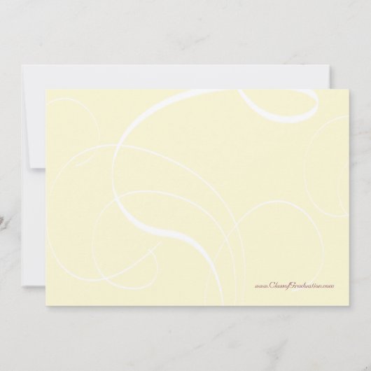 Trendy stylish Kirschblüte Graduierungsparty Einladung (Rückseite)