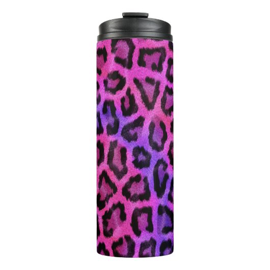 Trendy Stylish Leopard Pattern Thermosbecher (Vorderseite)