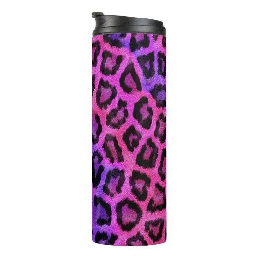 Trendy Stylish Leopard Pattern Thermosbecher (Nach rechts gedreht)