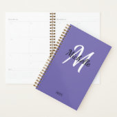 Trendy Stylish Lila Monogram Name + Initial Planer (Anzeige)