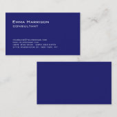Trendy Stylish Midnight Blue Consultant Visitenkarte (Vorne/Hinten)