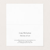 Trendy Stylish Minimalistisch Schlicht Simple Visitenkarten (Außenseite Aufgefaltet)