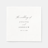 Trendy stylish Minimalistisch script wedding Serviette (Vorderseite)