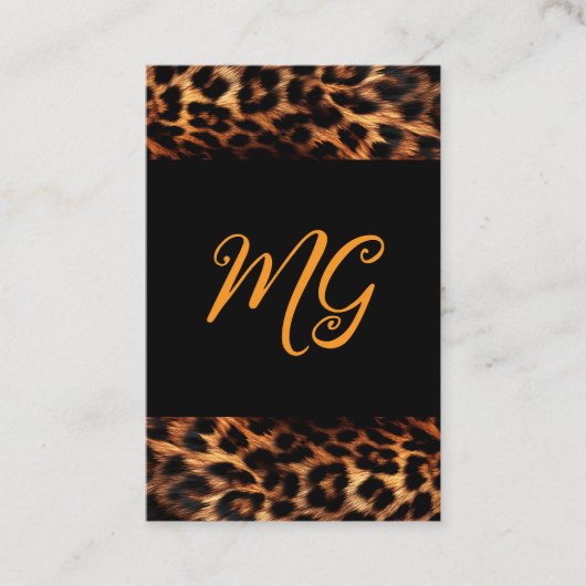 Trendy Stylish Modern Ladies Monogram Visitenkarte (Vorderseite)