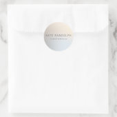 Trendy Stylish modern Minimalistisch Luminity Silv Runder Aufkleber (Tasche)