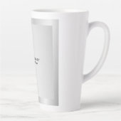 Trendy Stylish Modern Minimalistisch Silver Gray Milchtasse (Rechts)