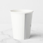 Trendy Stylish Modern Minimalistisch Silver Gray Pappbecher (Rechts)