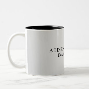 Trendy Stylish Modern Minimalistisch Silver Gray Zweifarbige Tasse