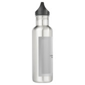 Trendy Stylish Modernes Minimalistisches Silver Gr Edelstahlflasche (Links)