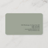 Trendy Stylish Monogram Grey Blue Friseur Visitenkarte (Rückseite)