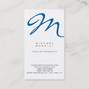 Trendy Stylish Monogram Standard Business Card Visitenkarte