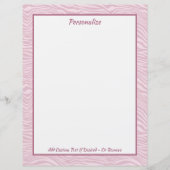 Trendy Stylish Pink Zebra Waves Personalisiert (Vorderseite)