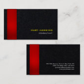 Trendy Stylish Red Black Modern Elegant Schlicht Visitenkarte (Vorne/Hinten)