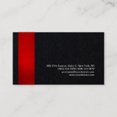 Trendy Stylish Red Black Modern Elegant Schlicht Visitenkarte (Rückseite)