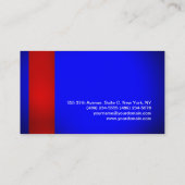 Trendy Stylish Red Blue Moderne Elegant Visitenkarte (Rückseite)
